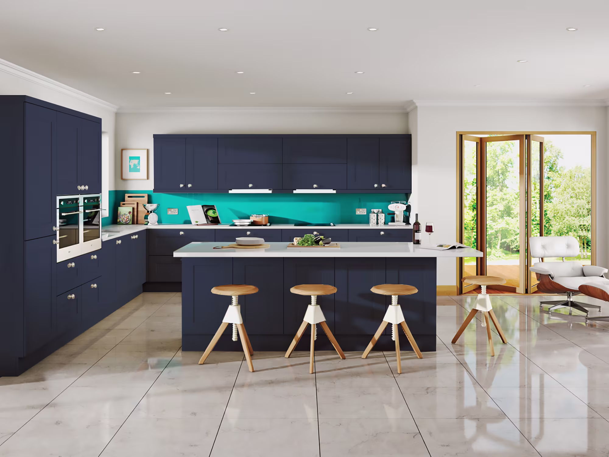 Solent Indigo Blue Kitchen