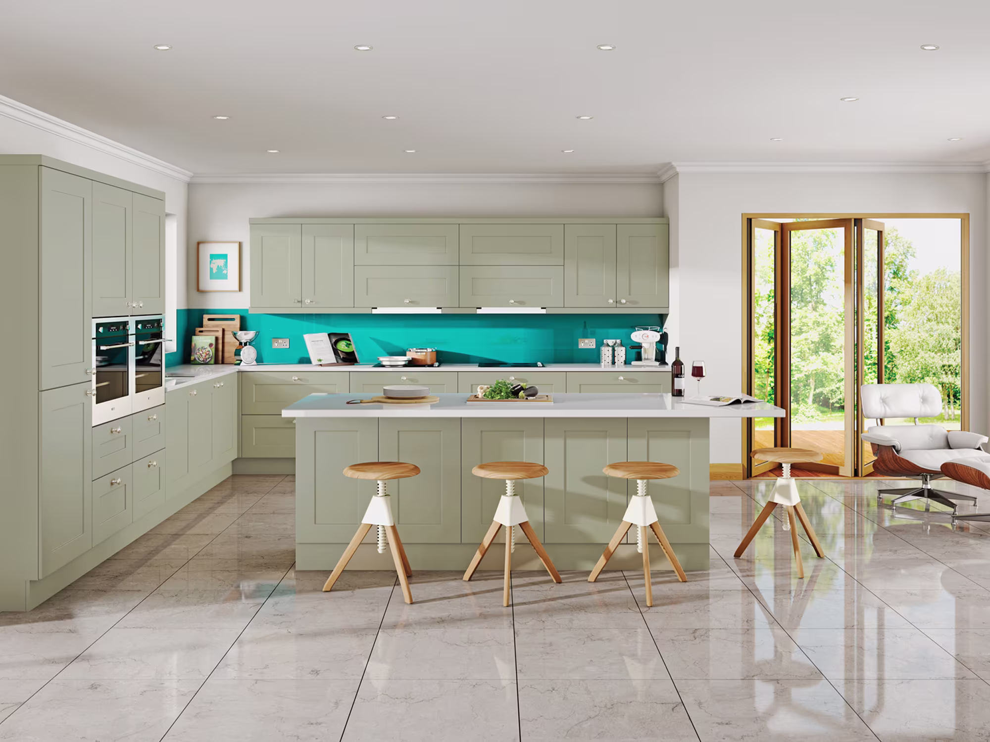 Solent Sage Green Kitchen