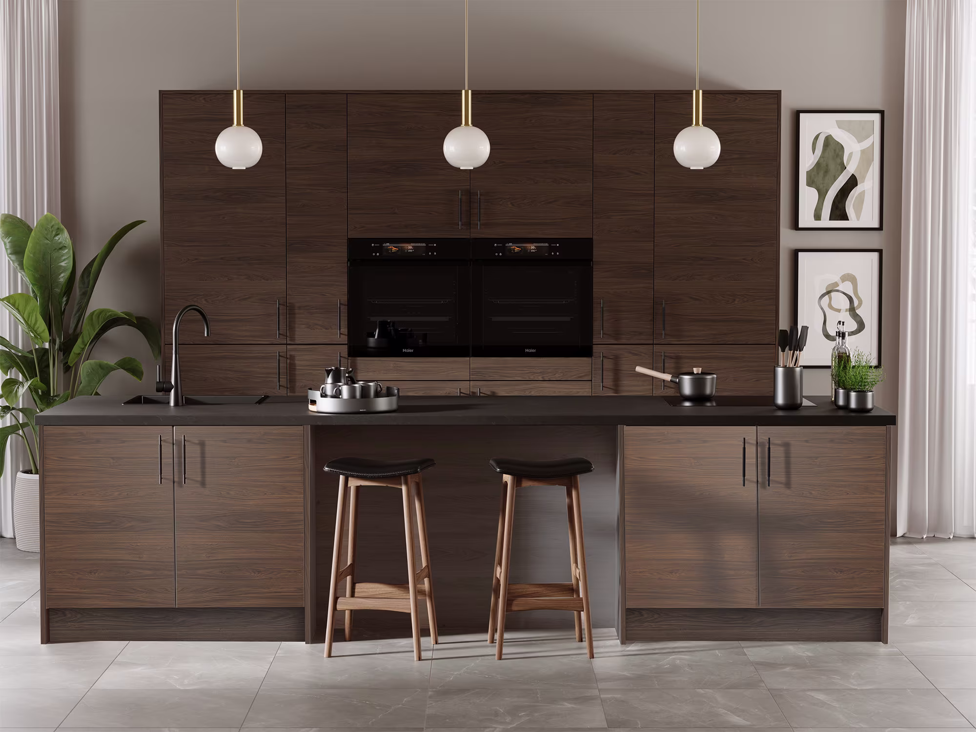Tempo Casella Marone Oak Kitchen